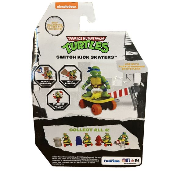 Funrise TMNT Teenage Mutant Ninja Turtles Switch Kick Skaters Leonardo - Picture 4 of 4